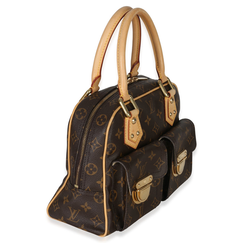 Louis Vuitton Monogram Canvas Manhattan Pm Brown Handbag