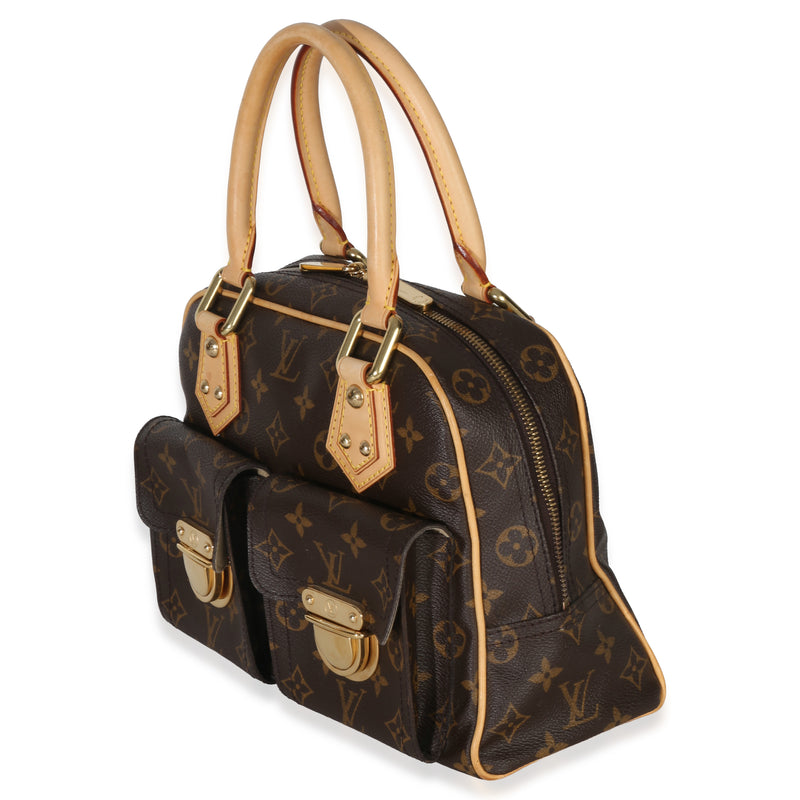 Louis Vuitton Monogram Canvas Manhattan Pm Brown Handbag