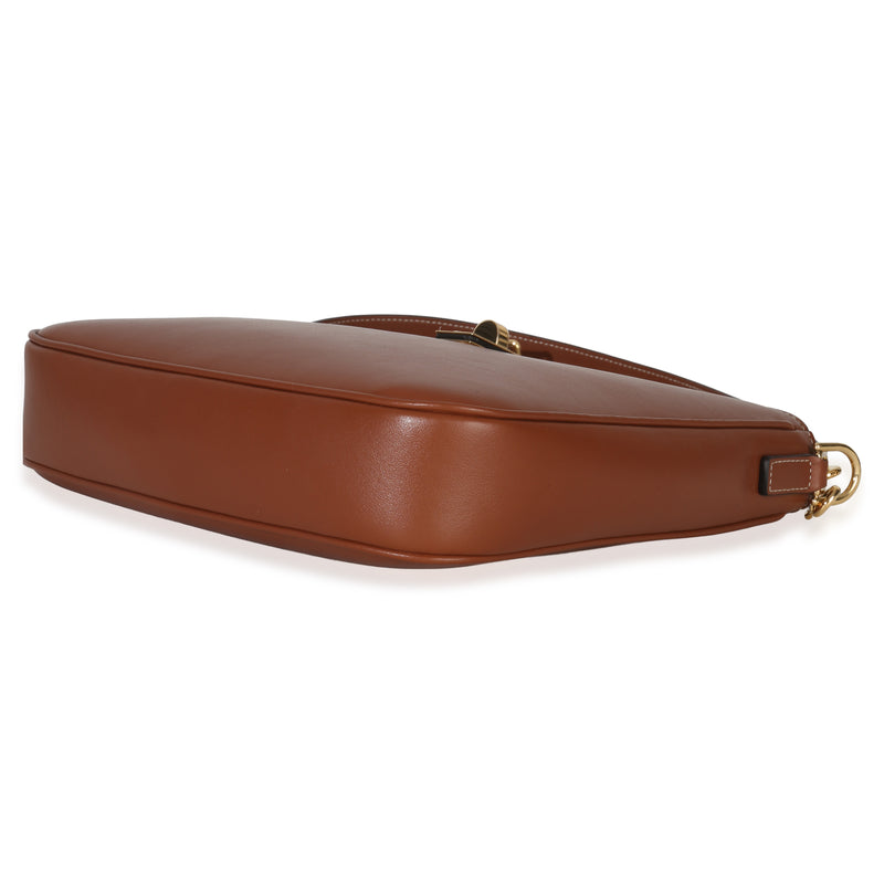 Celine Tan Smooth Calfskin Small Camille 16 Soft Shoulder Bag Brown Leather Handbag