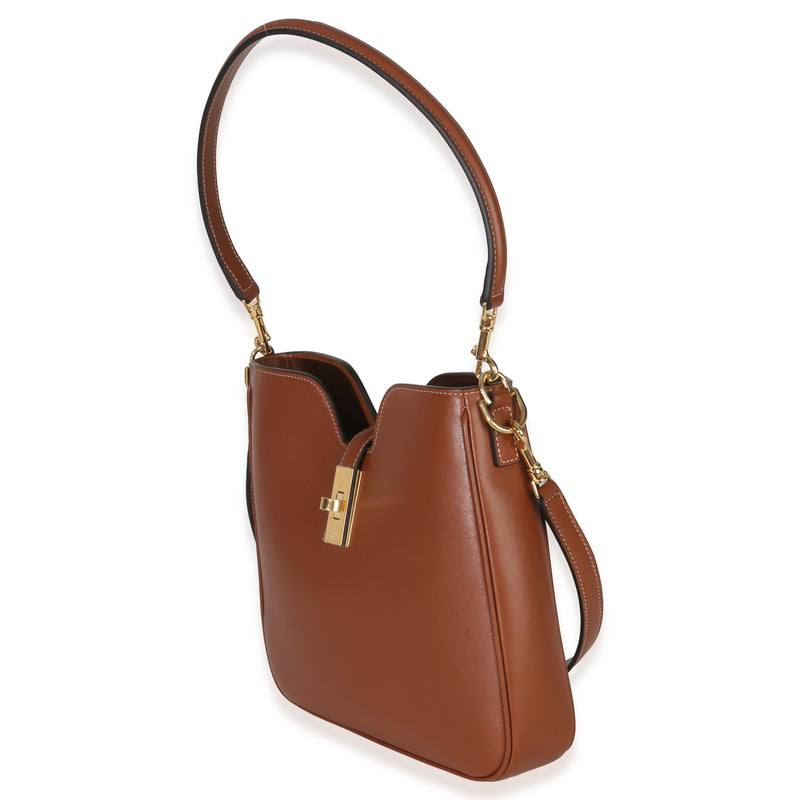 Celine Tan Smooth Calfskin Small Camille 16 Soft Shoulder Bag Brown Leather Handbag