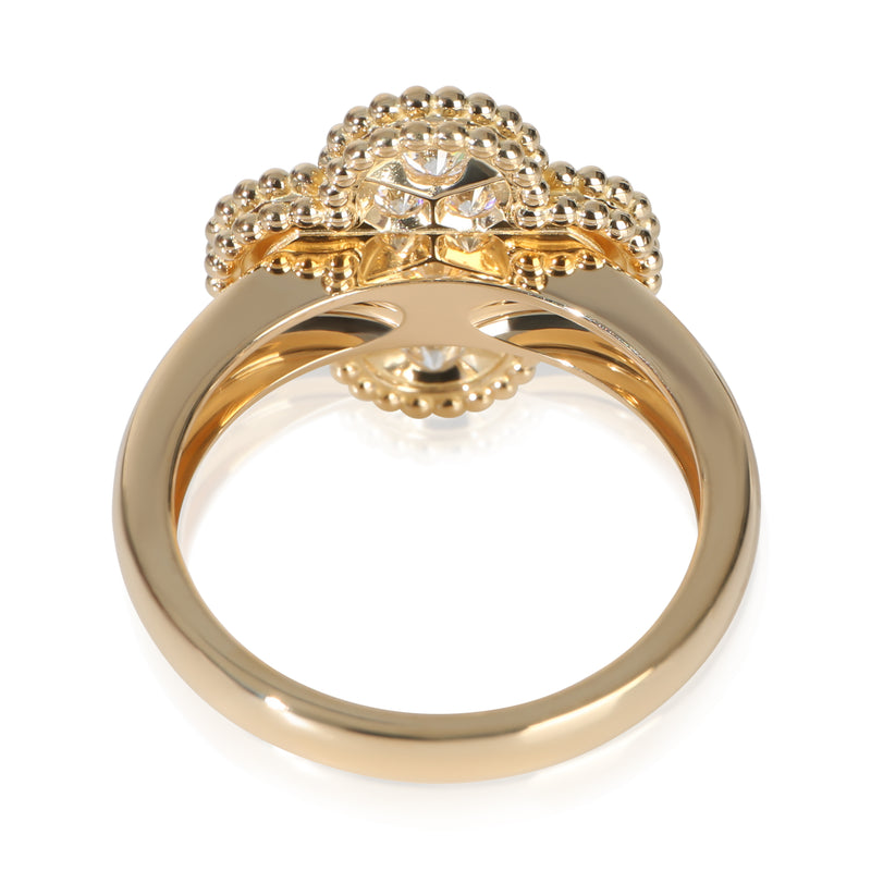 Van Cleef & Arpels Yellow Gold Diamond Vintage Alhambra Ring 18k