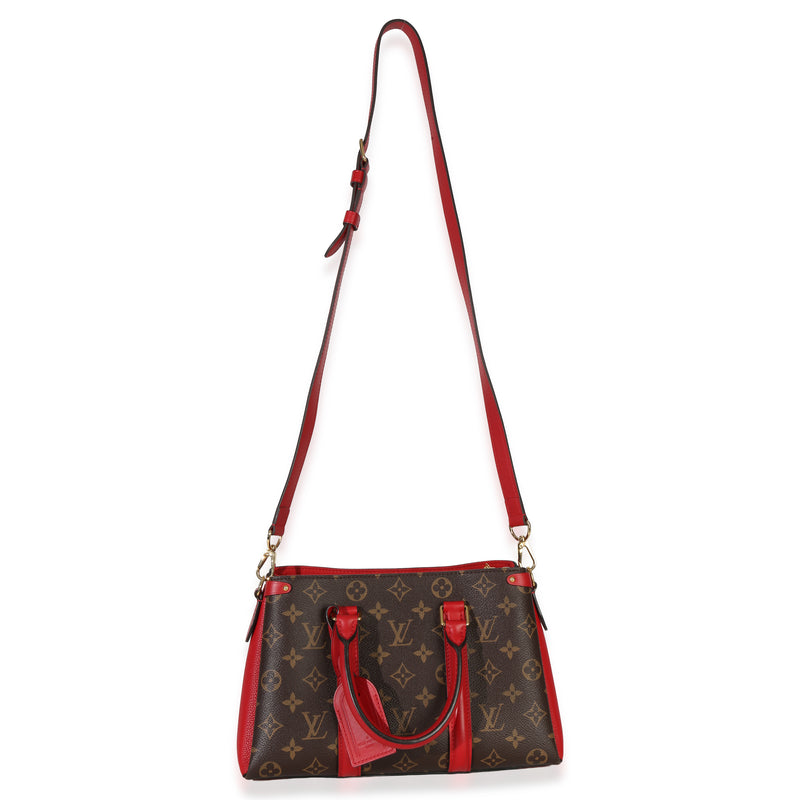 Louis Vuitton Cherry Monogram Canvas Soufflot Bb Brown; Red Handbag