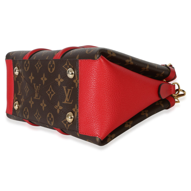 Louis Vuitton Cherry Monogram Canvas Soufflot Bb Brown; Red Handbag