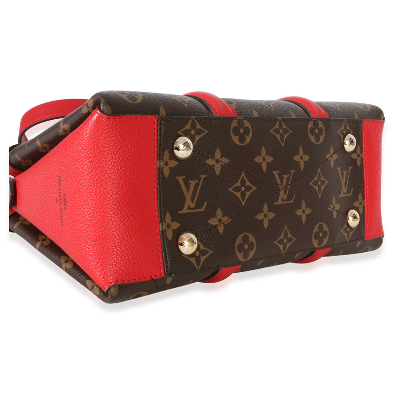 Louis Vuitton Cherry Monogram Canvas Soufflot Bb Brown; Red Handbag
