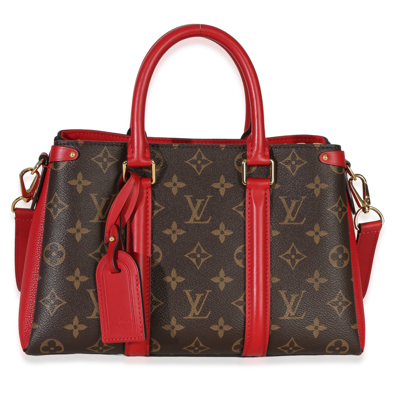 Louis Vuitton Cherry Monogram Canvas Soufflot Bb Brown; Red Handbag