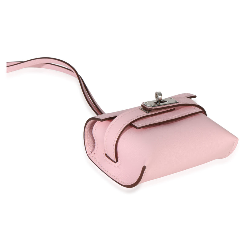Hermès Rose Sakura Swift Kelly Festival Charm Pink Leather Bag Charms
