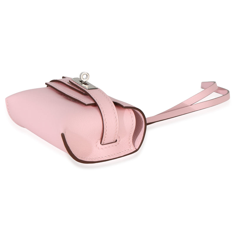 Hermès Rose Sakura Swift Kelly Festival Charm Pink Leather Bag Charms