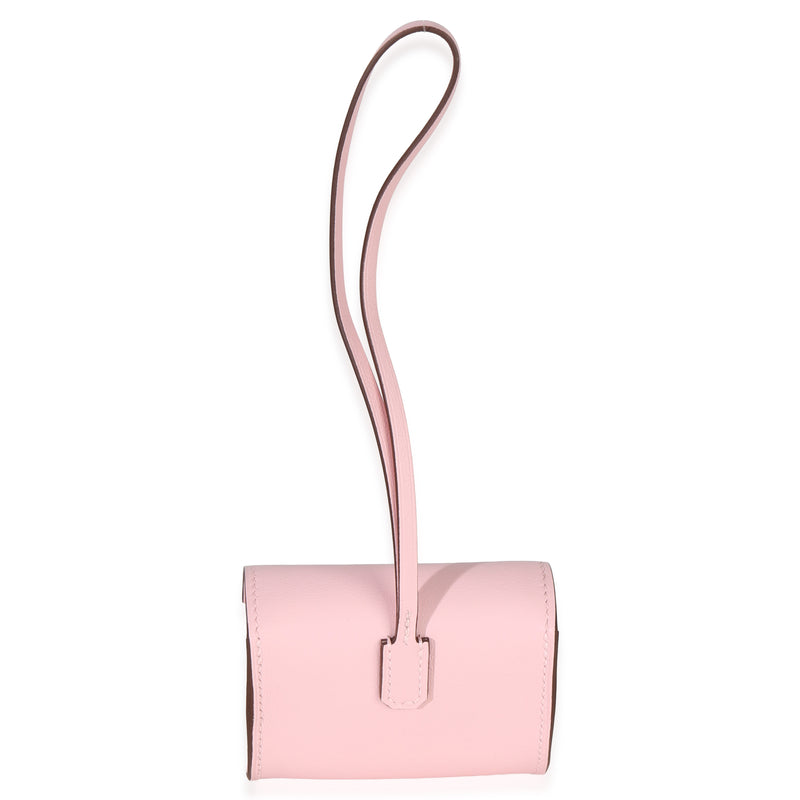 Hermès Rose Sakura Swift Kelly Festival Charm Pink Leather Bag Charms