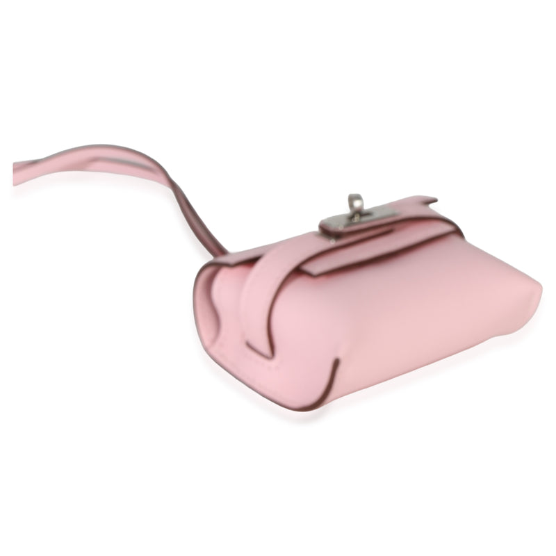 Hermès Rose Sakura Swift Kelly Festival Charm Pink Leather Bag Charms