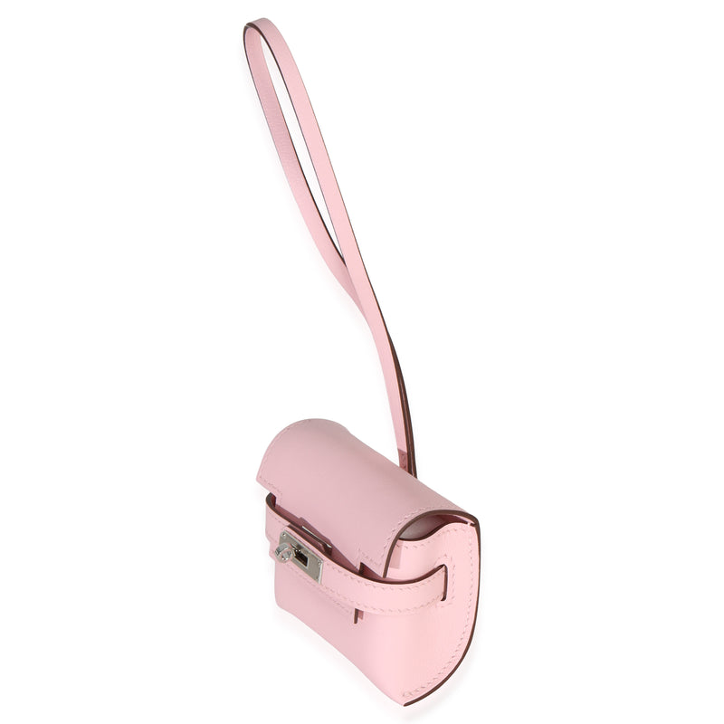 Hermès Rose Sakura Swift Kelly Festival Charm Pink Leather Bag Charms