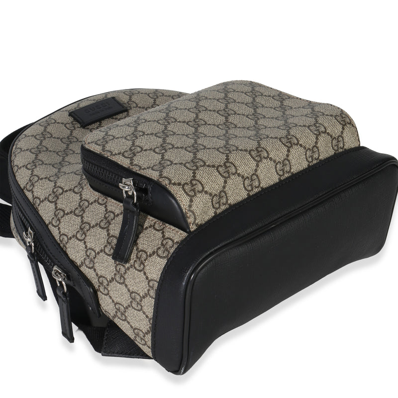 Gucci Black Beige Gg Supreme Canvas Eden Small Backpack Beige; Handbag