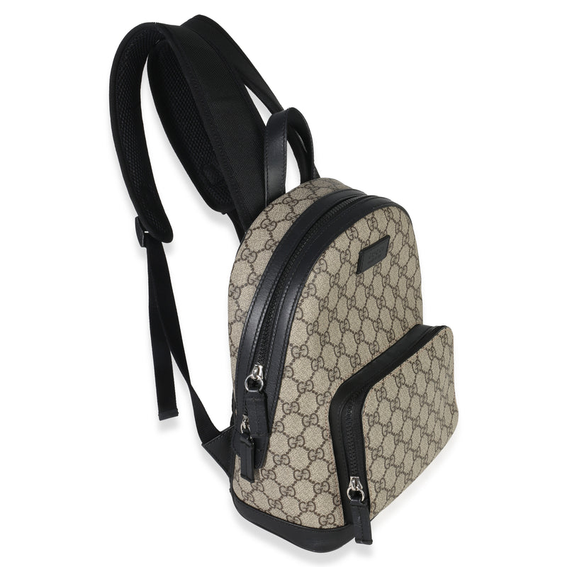Gucci Black Beige Gg Supreme Canvas Eden Small Backpack Beige; Handbag