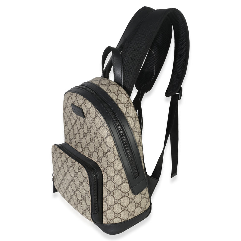 Gucci Black Beige Gg Supreme Canvas Eden Small Backpack Beige; Handbag