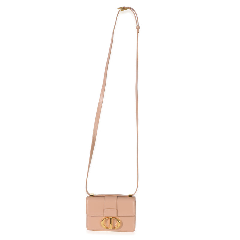 Christian Dior Light Pink Smooth Calfskin Micro 30 Montaigne Flap Bag Leather Handbag