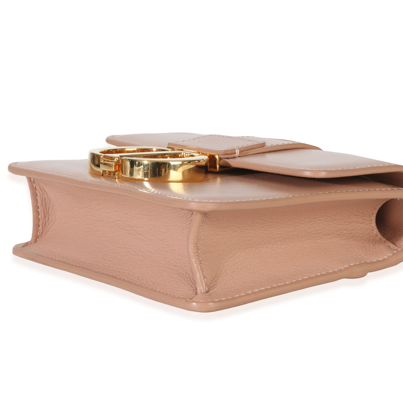 Christian Dior Light Pink Smooth Calfskin Micro 30 Montaigne Flap Bag Leather Handbag