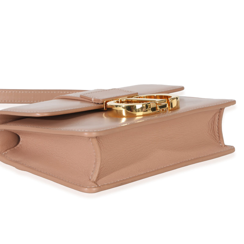 Christian Dior Light Pink Smooth Calfskin Micro 30 Montaigne Flap Bag Leather Handbag