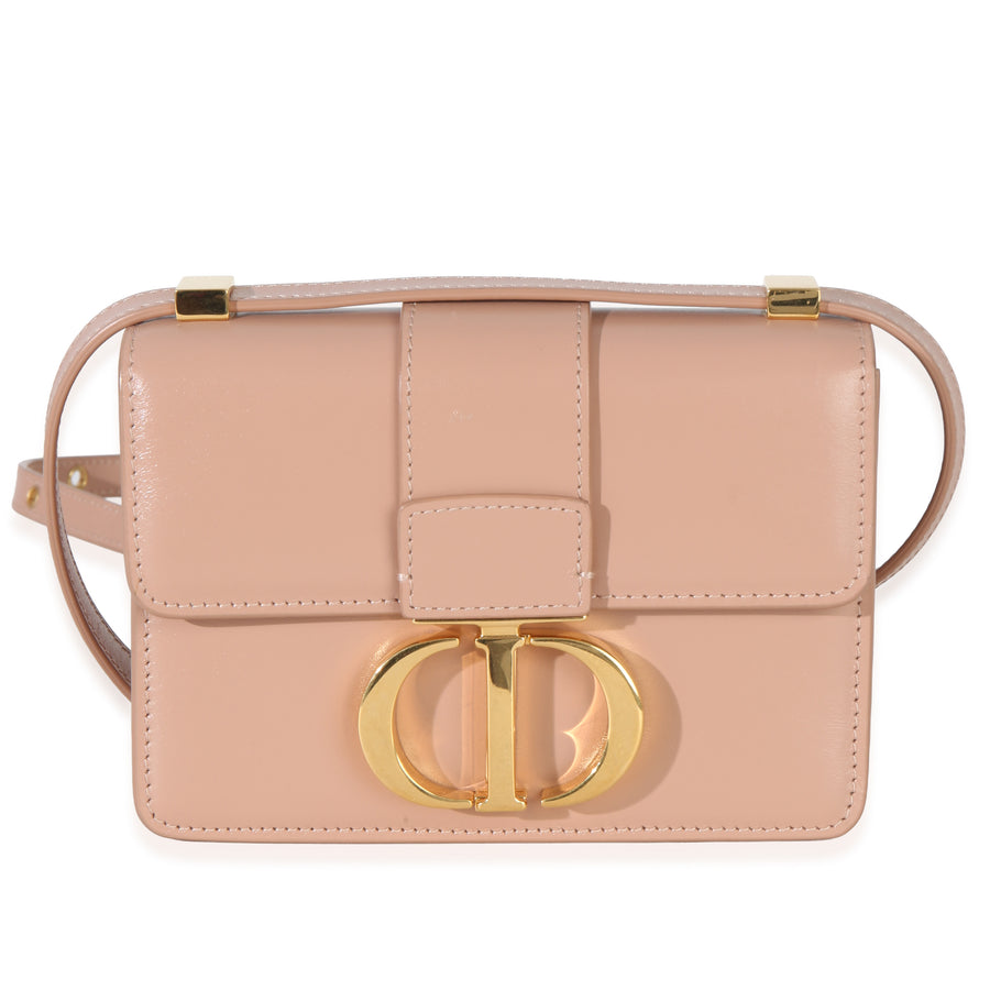 Christian Dior Light Pink Smooth Calfskin Micro 30 Montaigne Flap Bag Leather Handbag