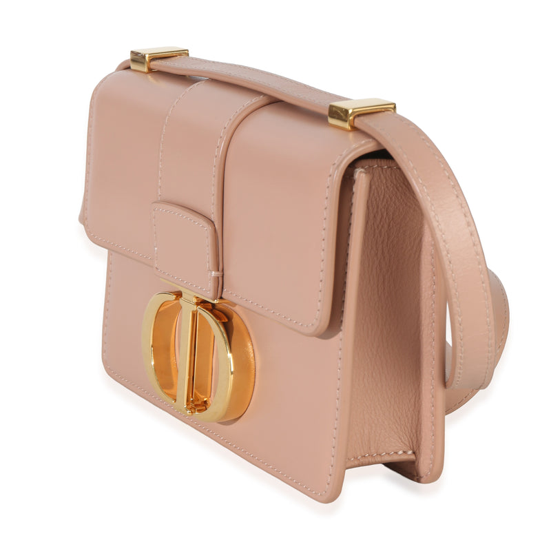 Christian Dior Light Pink Smooth Calfskin Micro 30 Montaigne Flap Bag Leather Handbag