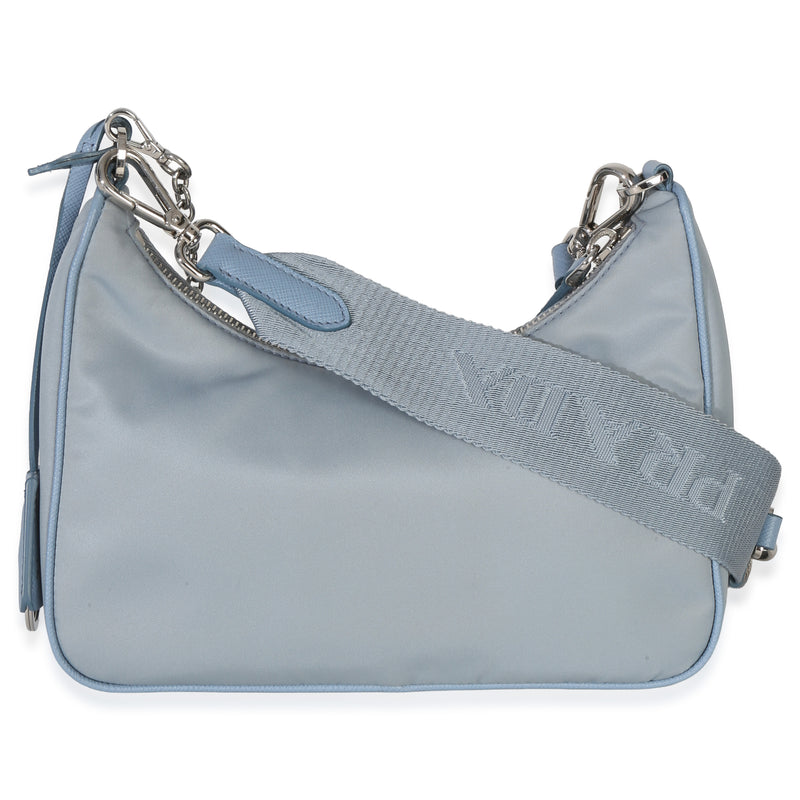 Prada Blue Nylon Saffiano Leather Re-Edition 2005 Handbag