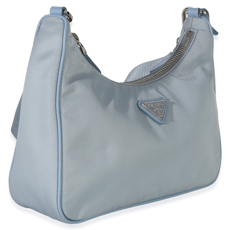 Prada Blue Nylon Saffiano Leather Re-Edition 2005 Handbag