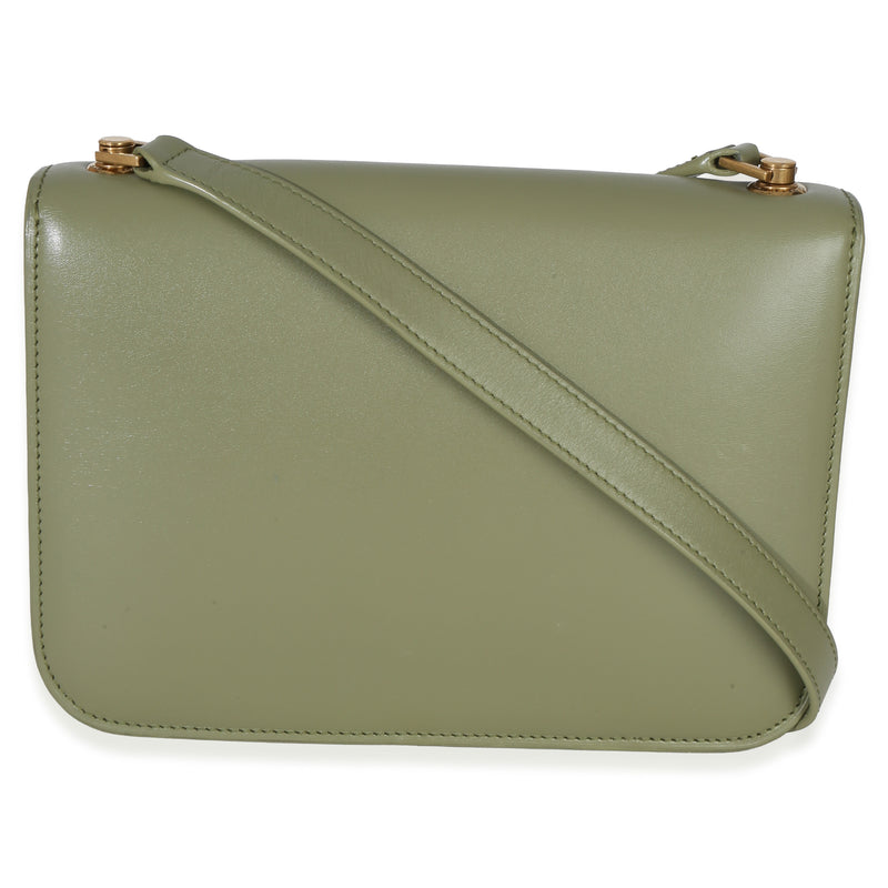 Saint Laurent Light Green Smooth Calfskin Le Carre Satchel Leather Handbag