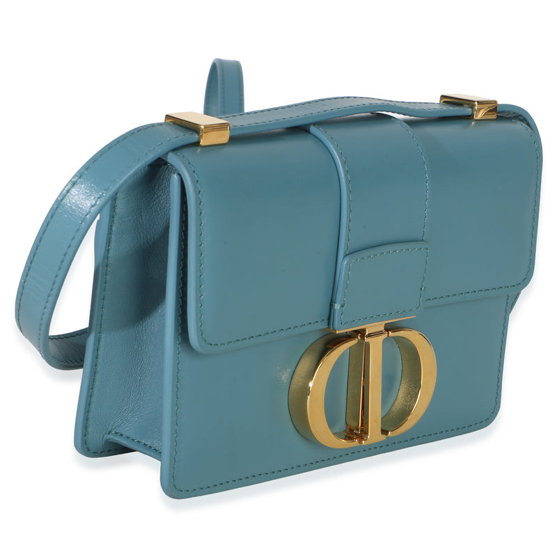 Christian Dior Blue Calfskin 30 Montaigne Micro Bag Leather Handbag