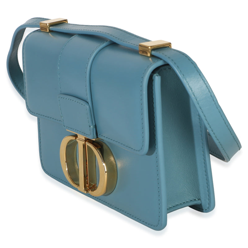Christian Dior Blue Calfskin 30 Montaigne Micro Bag Leather Handbag