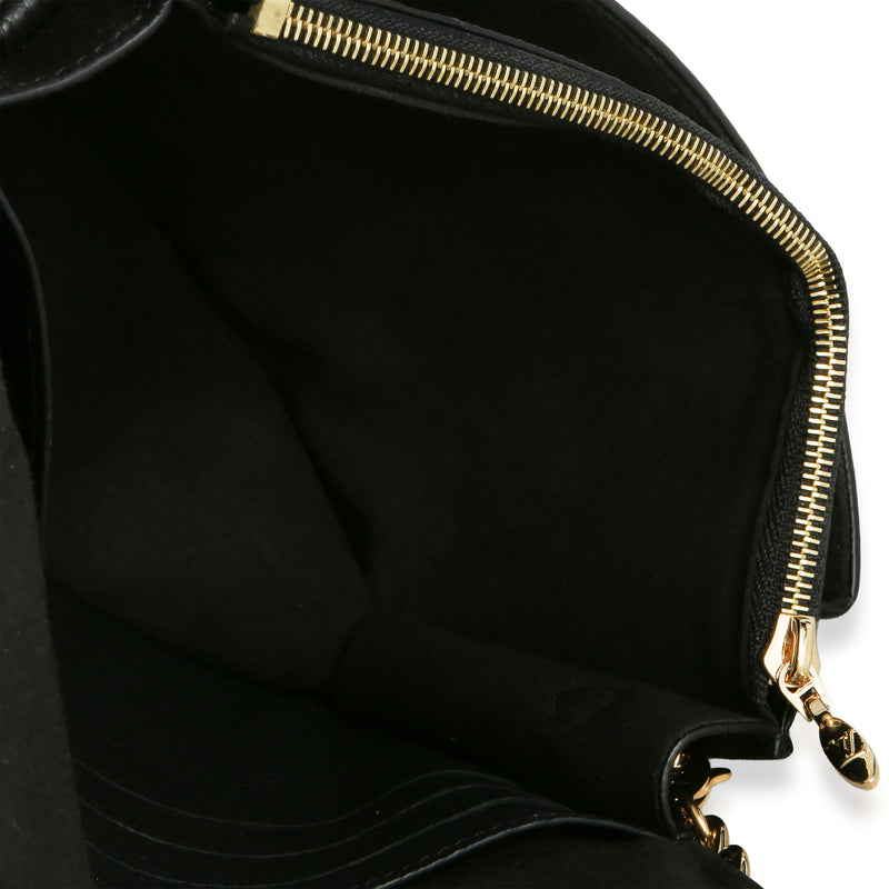 Louis Vuitton Black Monogram Empreinte Vavin Chain Wallet Leather Handbag