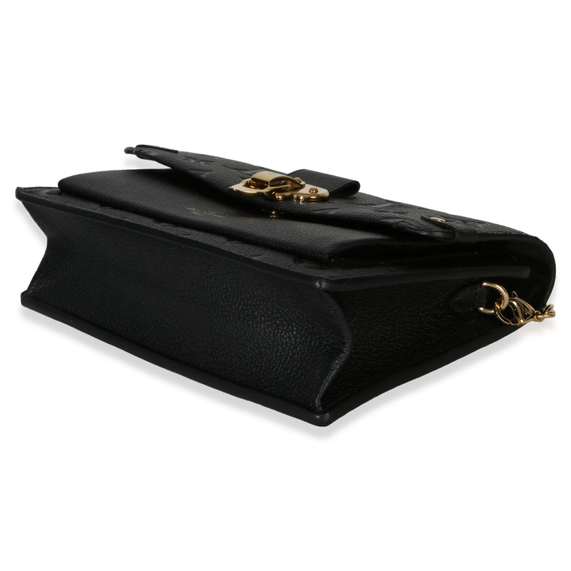 Louis Vuitton Black Monogram Empreinte Vavin Chain Wallet Leather Handbag