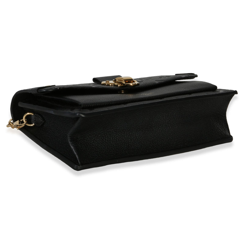 Louis Vuitton Black Monogram Empreinte Vavin Chain Wallet Leather Handbag