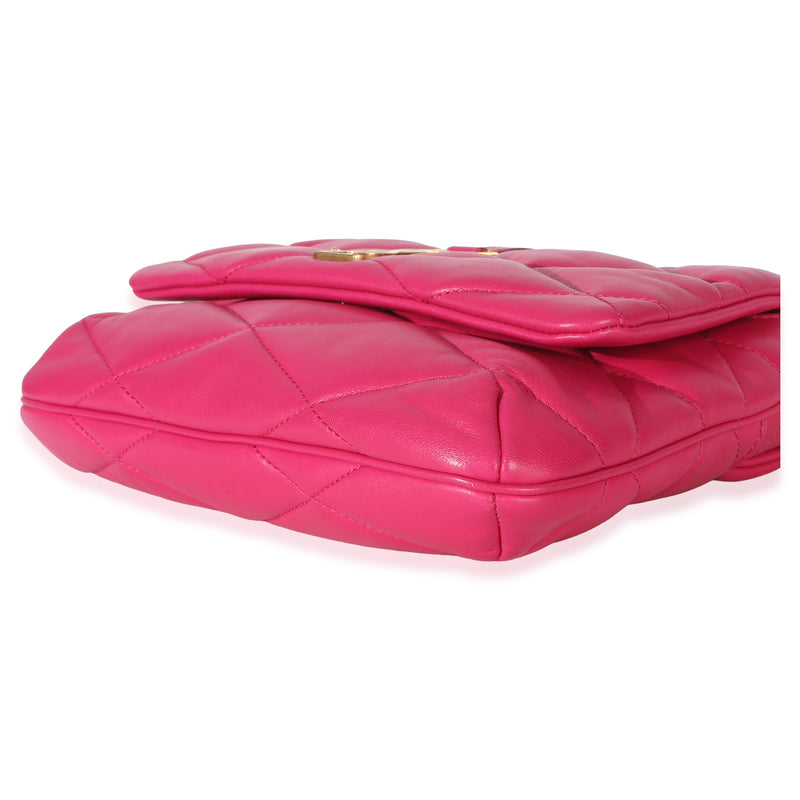Saint Laurent Pink Diamond Quilted Lambskin Le 5 A 7 Shoulder Flap Bag Leather Handbag