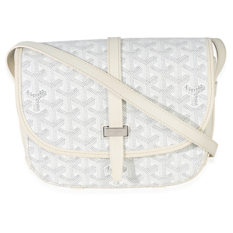 Goyard White Goyardine Canvas Belvedere Ii Pm Handbag