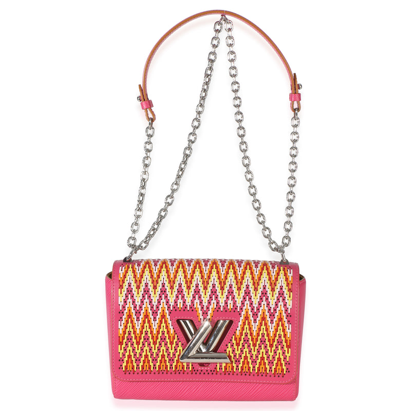 Louis Vuitton Pink Multicolor Stitch Epi Twist Mm Multicolor; Leather Handbag