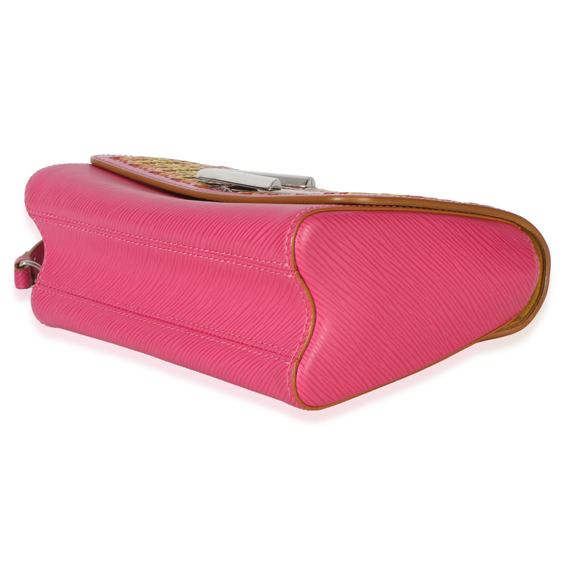Louis Vuitton Pink Multicolor Stitch Epi Twist Mm Multicolor; Leather Handbag