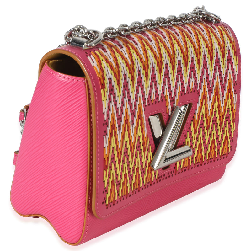 Louis Vuitton Pink Multicolor Stitch Epi Twist Mm Multicolor; Leather Handbag