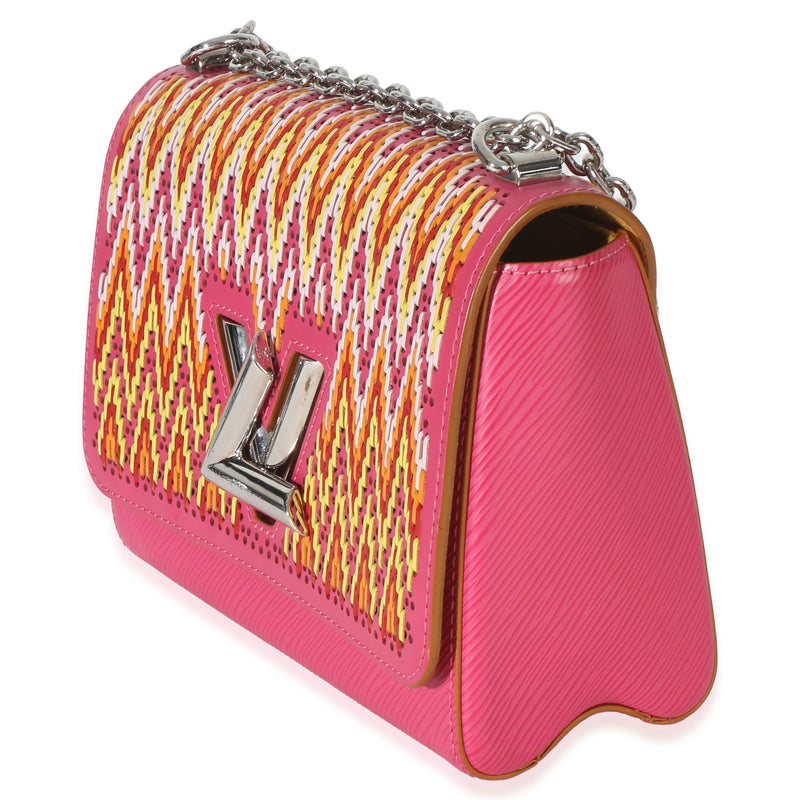 Louis Vuitton Pink Multicolor Stitch Epi Twist Mm Multicolor; Leather Handbag