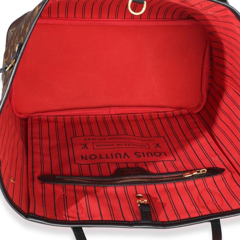 Louis Vuitton Red Multicolor Monogram Canvas Kabuki Neverfull Mm Brown Handbag