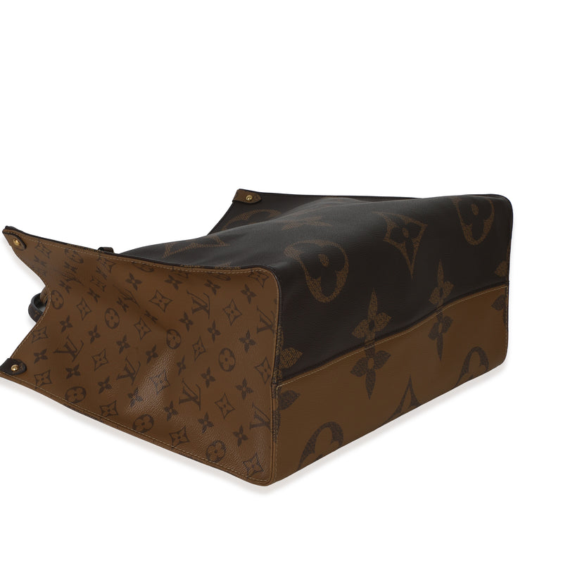 Louis Vuitton Reverse Monogram Canvas Onthego Gm Brown Handbag