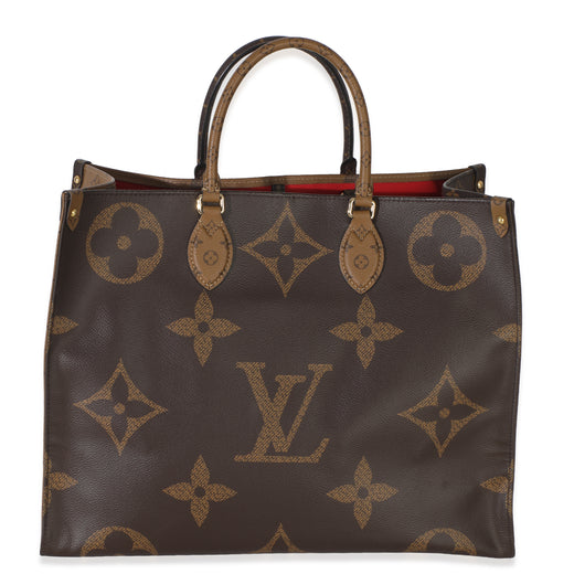 Louis Vuitton Reverse Monogram Canvas Onthego Gm Brown Handbag