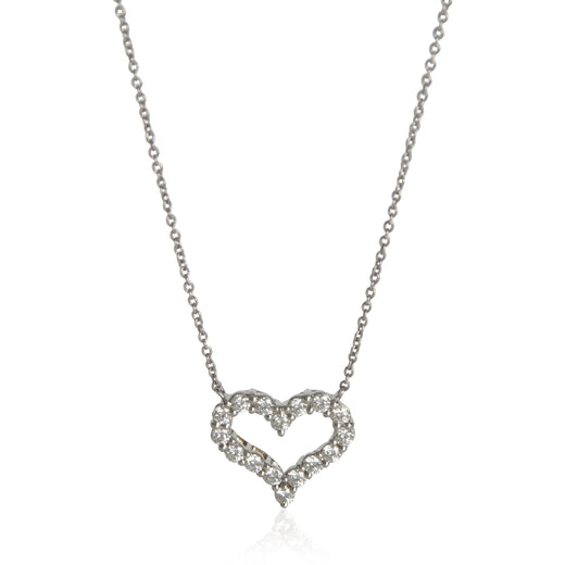 Tiffany & Co. Platinum Diamond Heart Pendant 950