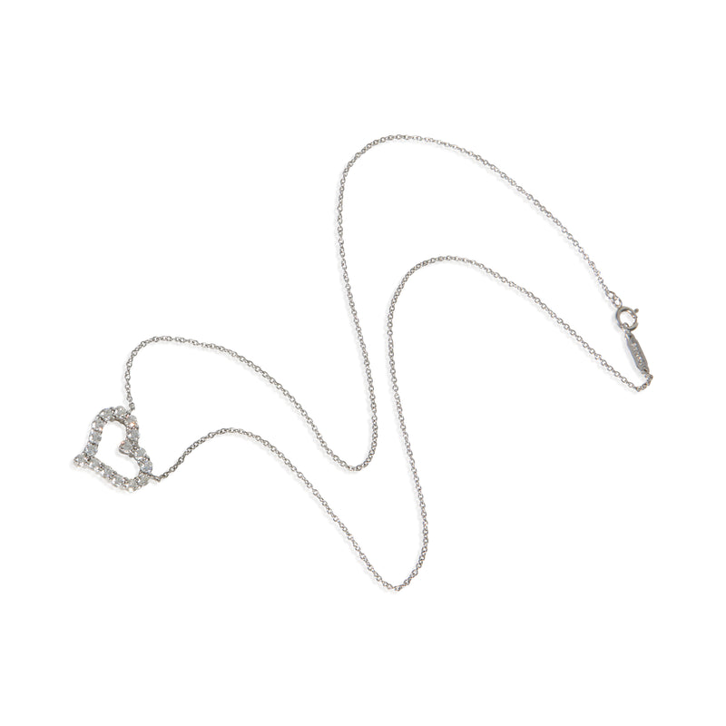 Tiffany & Co. Platinum Diamond Heart Pendant 950