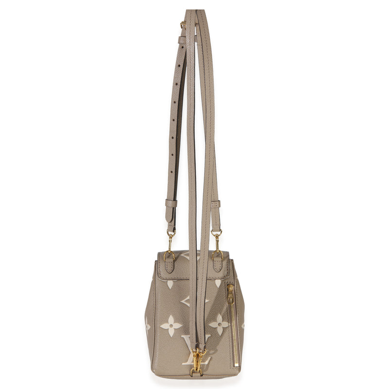 Louis Vuitton Tourterelle Empreinte Giant Monogram Tiny Backpack Gray Leather Handbag