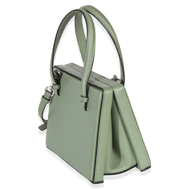 Loewe Green Calfskin Top Handle Postal Bag Leather Handbag