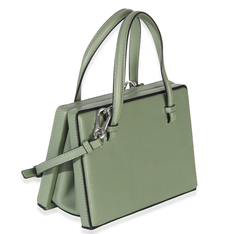 Loewe Green Calfskin Top Handle Postal Bag Leather Handbag