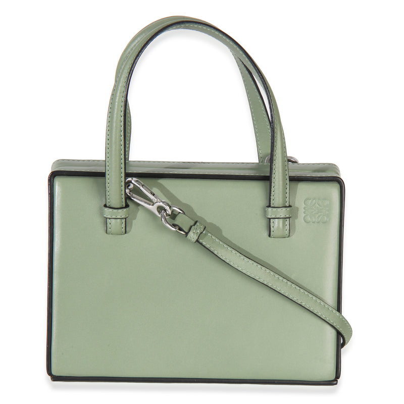 Loewe Green Calfskin Top Handle Postal Bag Leather Handbag