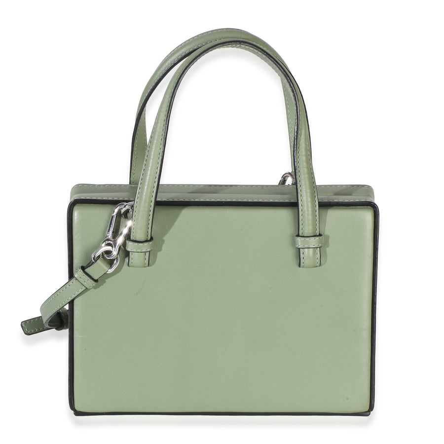 Loewe Green Calfskin Top Handle Postal Bag Leather Handbag