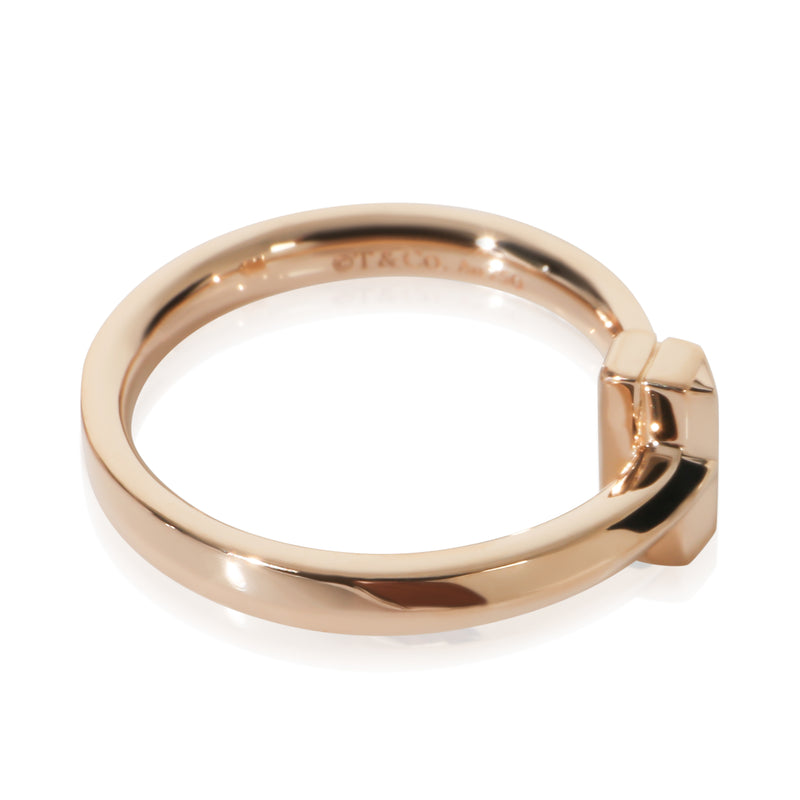 Tiffany & Co. Rose Gold Diamond T T1 Ring 18k