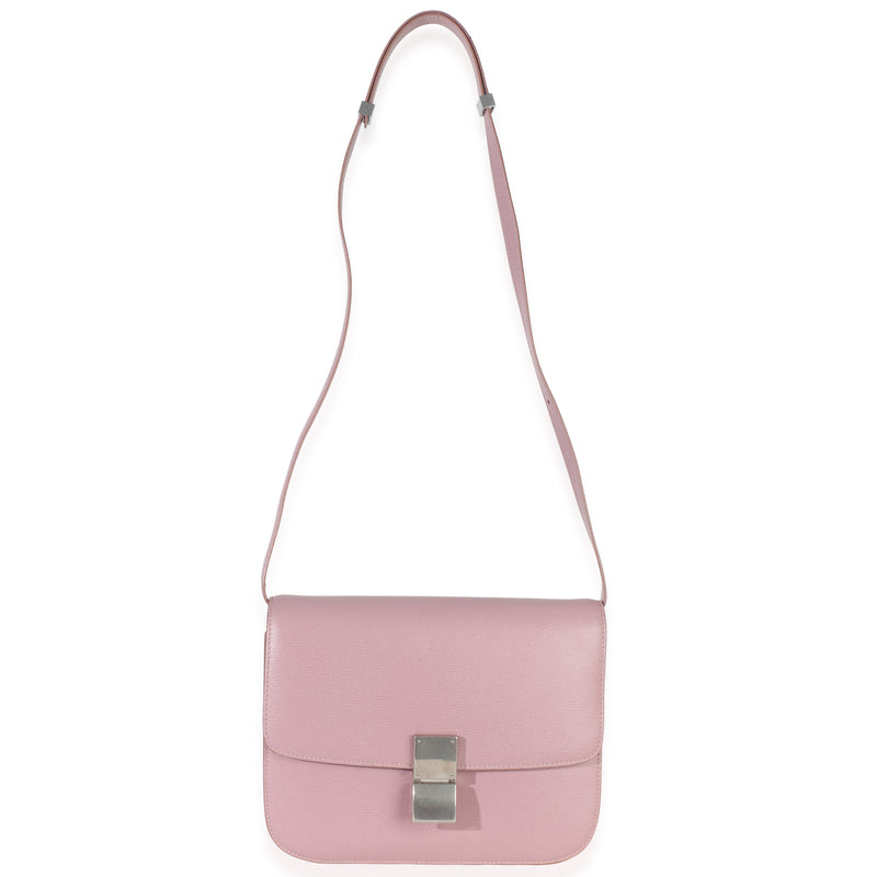 Celine Pink Textured Calfskin Small Box Bag Leather Handbag