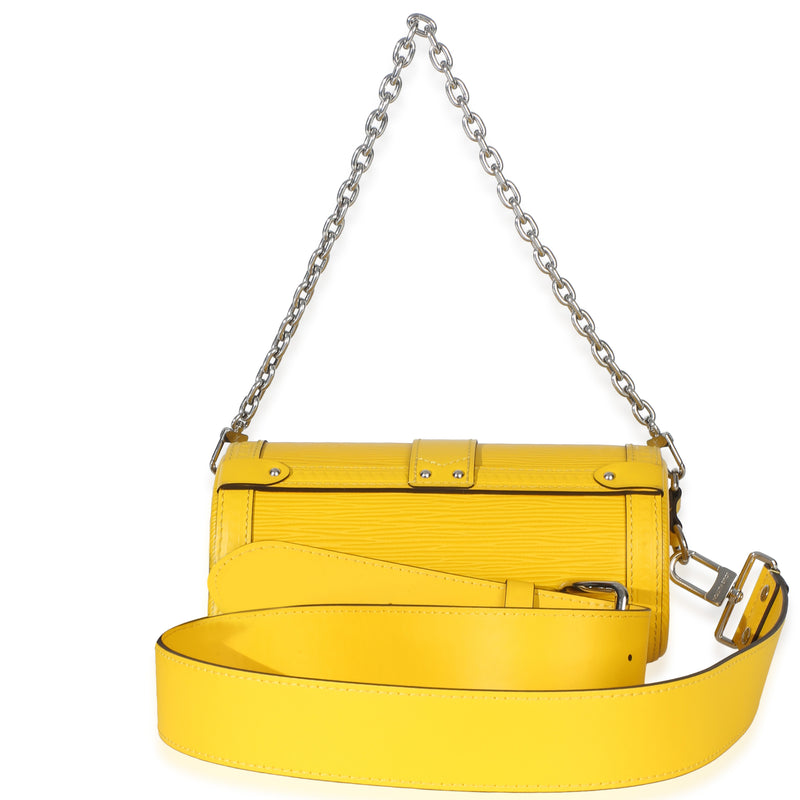 Louis Vuitton Yellow Epi Papillon Trunk Shoulder Bag Leather Handbag