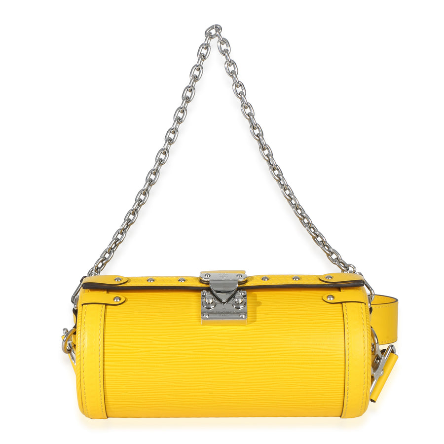 Louis Vuitton Yellow Epi Papillon Trunk Shoulder Bag Leather Handbag